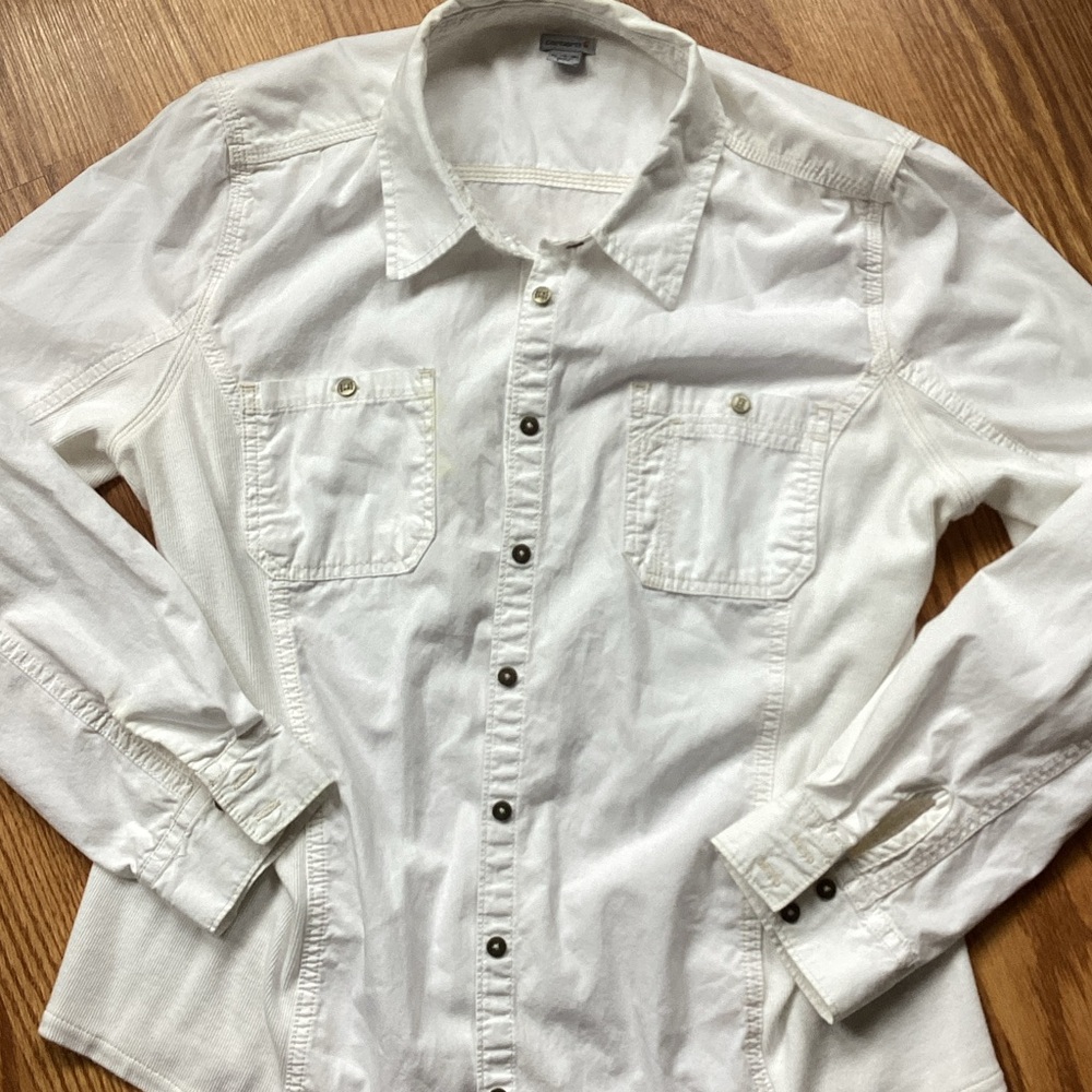 Carhartt White Casual Button-Down Shirt